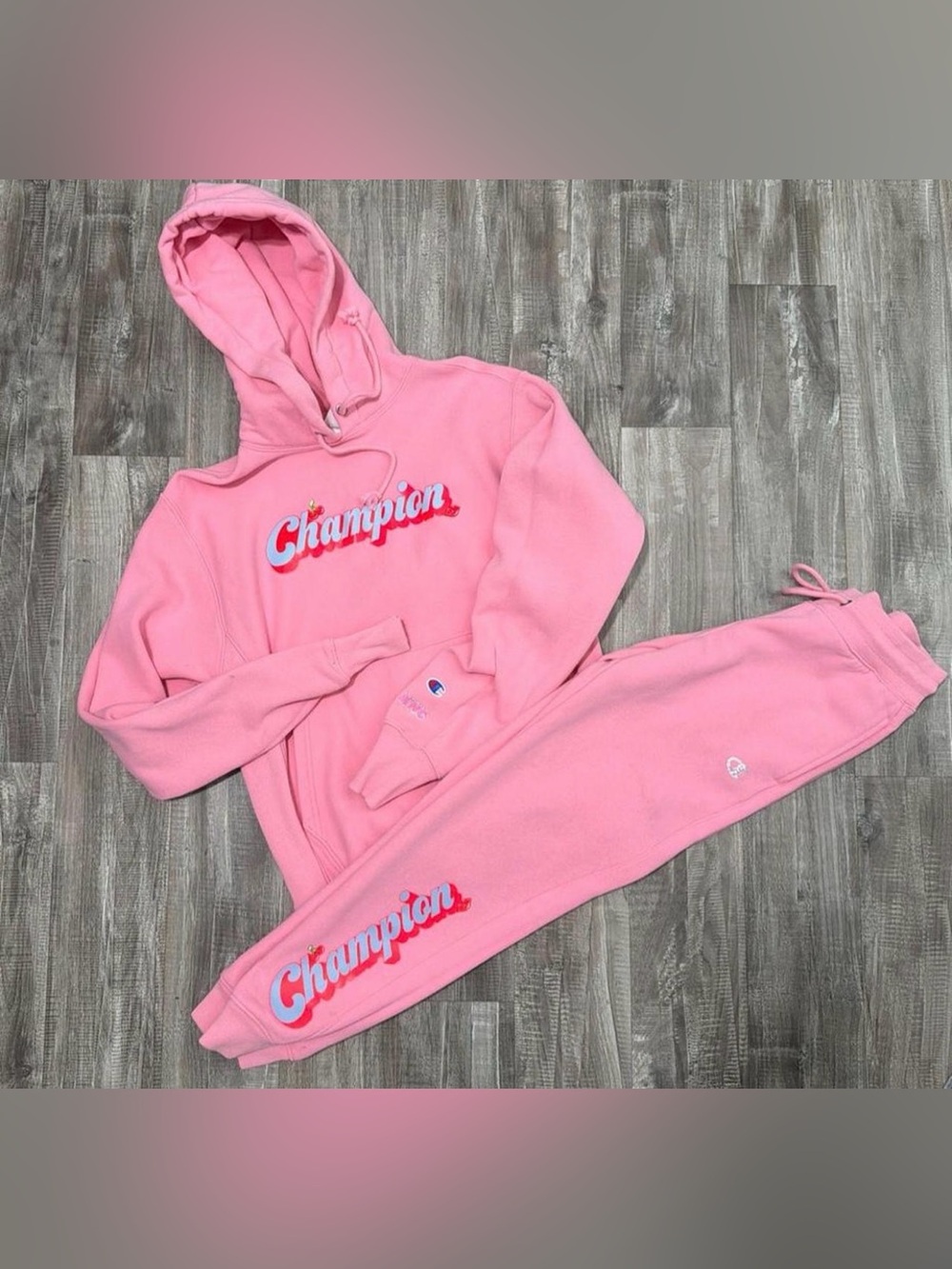 Champion Pink woman’s Hoodie & Jogger Set